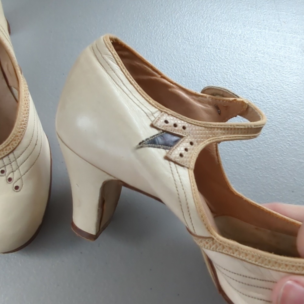Antique Womens Heel Shoes Freidman Shelby St. Louis Children's Size 1 Theatre - Picture 4 of 13